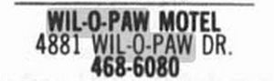 Wil-O-Paw Motel - 1976 Ad